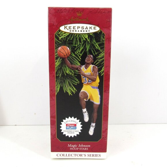 Hallmark Keepsake Ornament Larry Bird Hoop Stars and Magic Johnson Hoop Stars - Picture 4 of 6